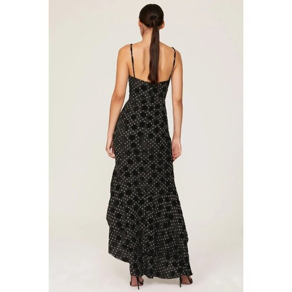 Hutch Malia Polka Dot Gown Black Womens 14 - Picture 3 of 11